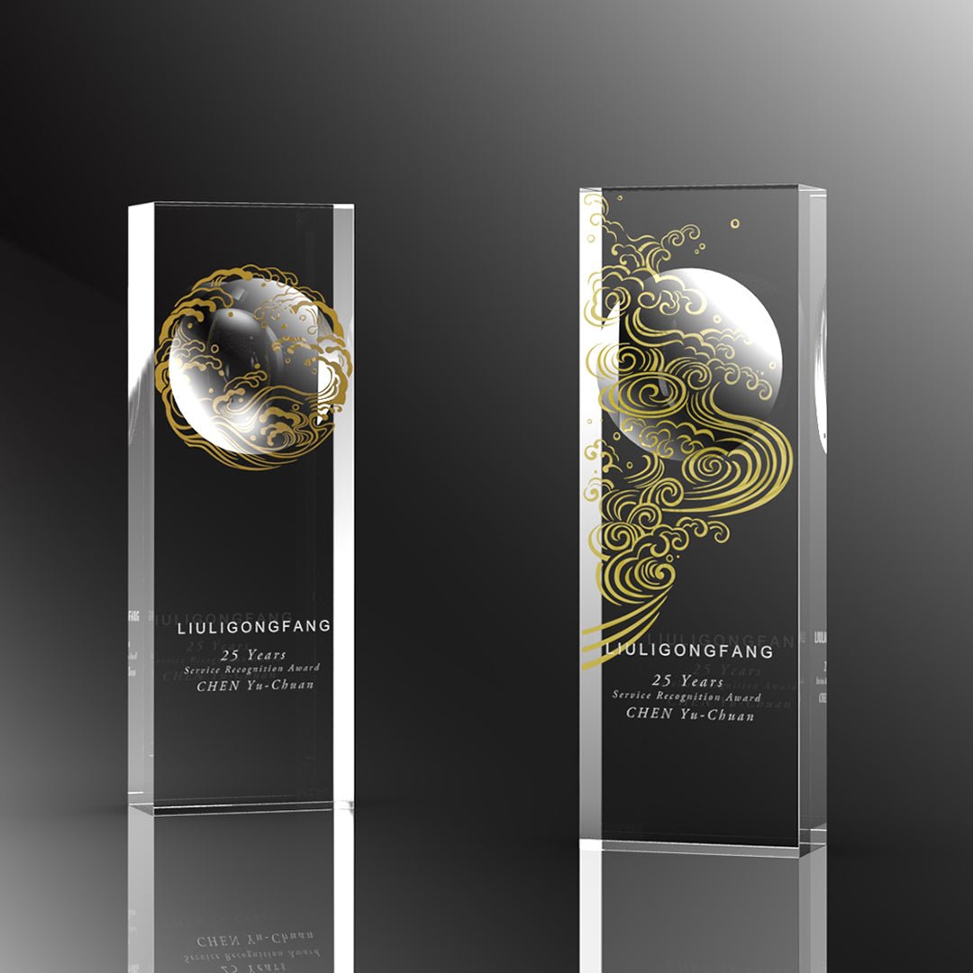 Crystal Award, Trophy, Laser Engraving, The Dawning