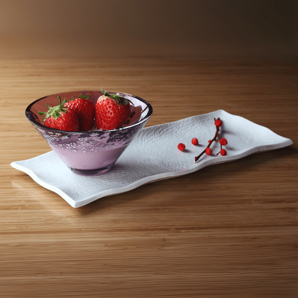 Crystal Bowl Gift Set with Silver Foil, Lavender Dreams (Set of 2)