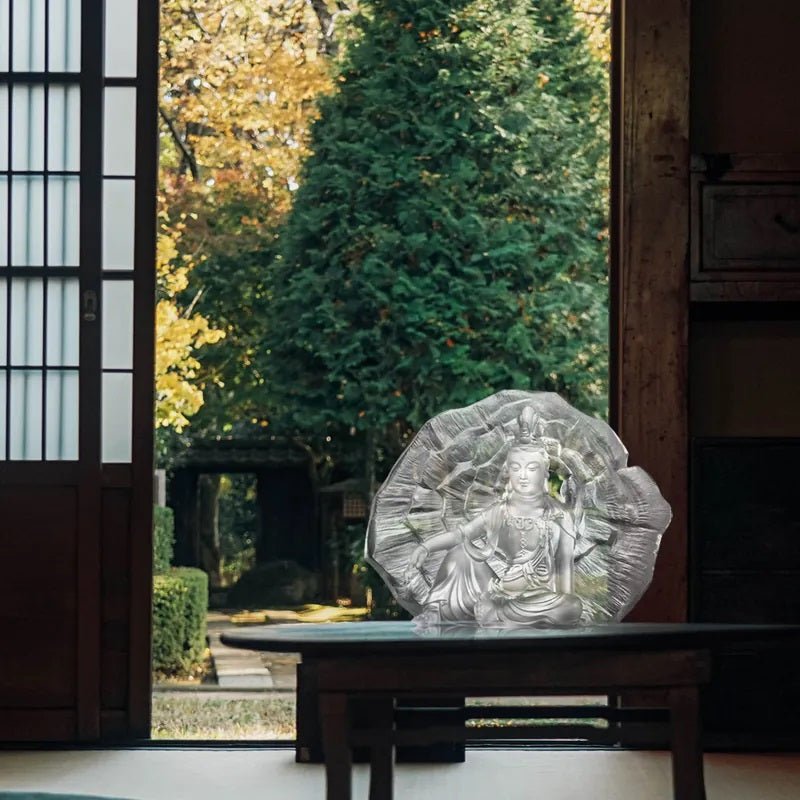 Crystal Buddha, Guanyin, Light Exists Because of Love-Wondrous Illumination