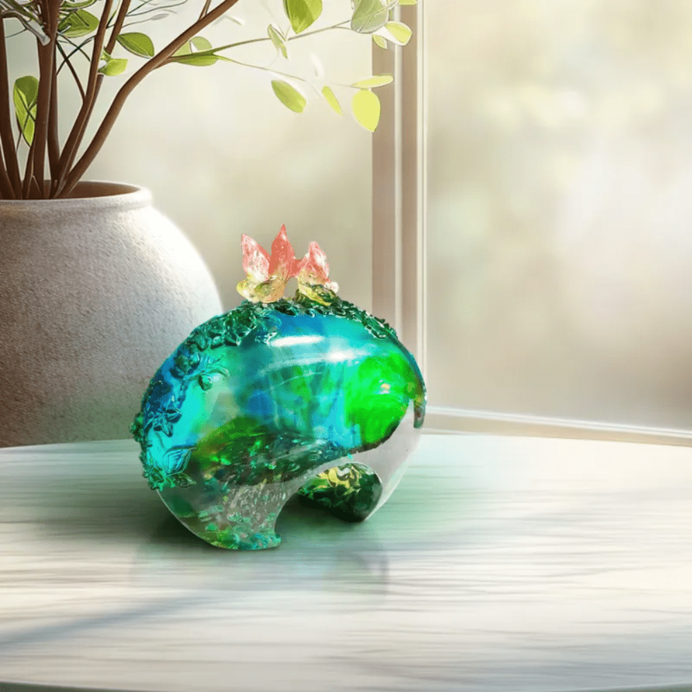 Crystal Butterfly Figurine, Flower Tango In The Top Sky