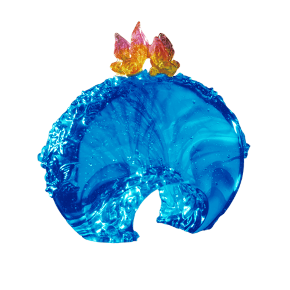 Crystal Butterfly Figurine, Flower Tango In The Top Sky (Sky blue)