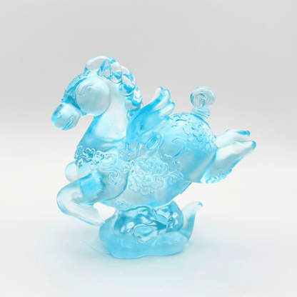 Little Young Pegasus, Crystal Miniature Horse Figurine (Sky Blue)
