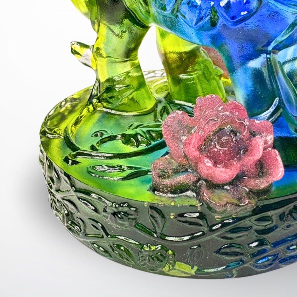 LIULI Crystal Animal, Monkey Figure, Heaven Sent