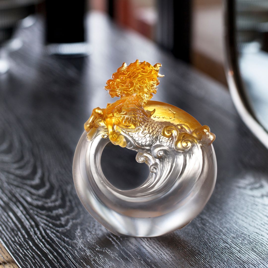 LIULI Crystal Art, Mythical Creature-Qilin - Beauty