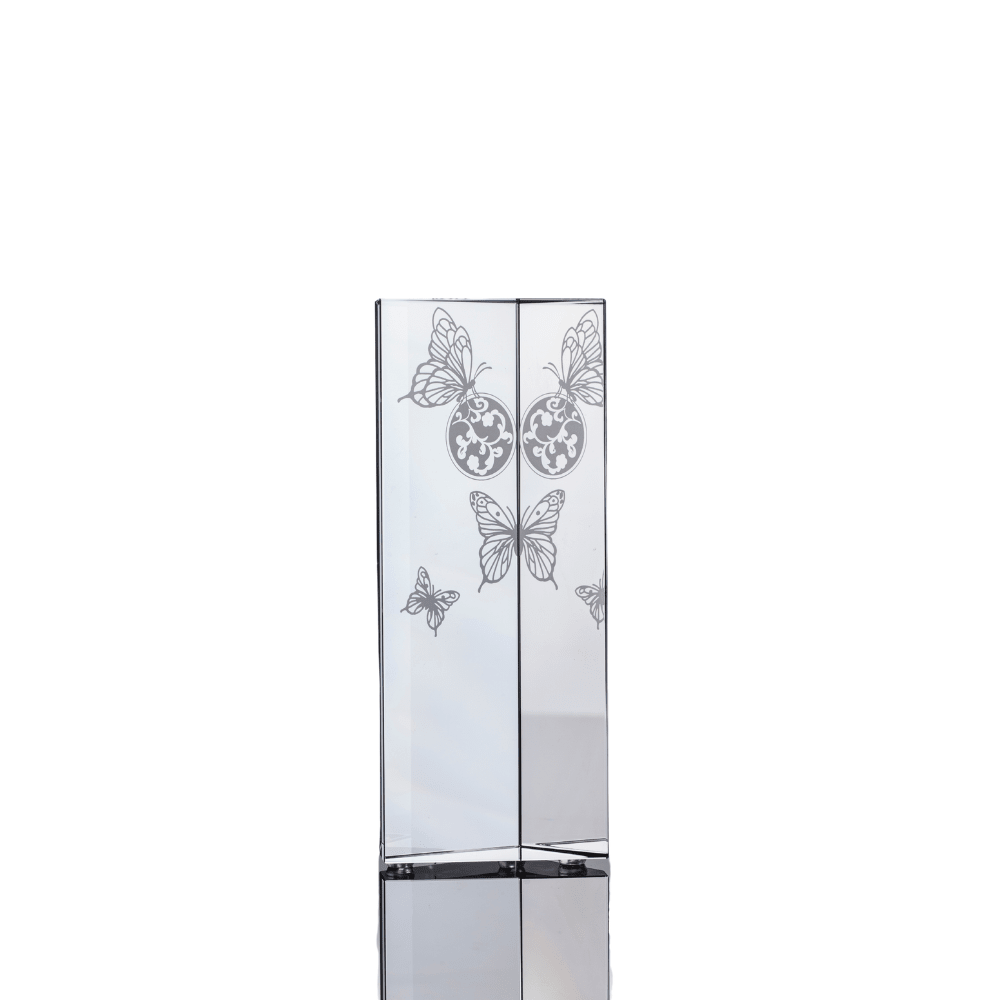 LIULI Crystal Award, Butterfly Trophy, Laser Engraving | A Moment of Splendour