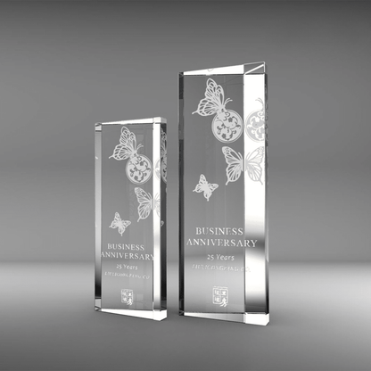 LIULI Crystal Award, Butterfly Trophy, Laser Engraving | A Moment of Splendour