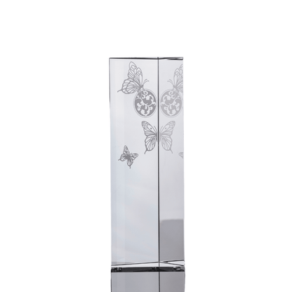 LIULI Crystal Award, Butterfly Trophy, Laser Engraving | A Moment of Splendour