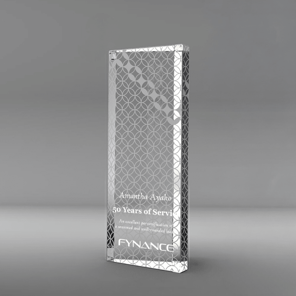 LIULI Crystal Award, Coin Trophy, Laser Engraving | Eternal Brilliance