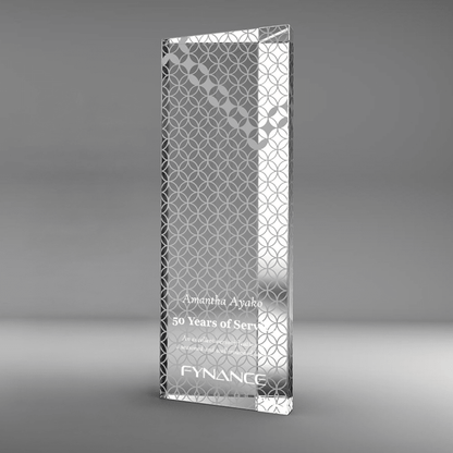 LIULI Crystal Award, Coin Trophy, Laser Engraving | Eternal Brilliance
