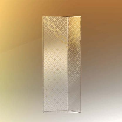 LIULI Crystal Award, Coin Trophy, Laser Engraving | Eternal Brilliance (Gold)