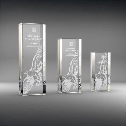 LIULI Crystal Award, Eagle Trophy, Laser Engraving | Guidance