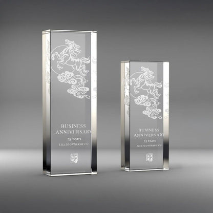 LIULI Crystal Award, Horse Trophy, Laser Engraving | Swift Victory