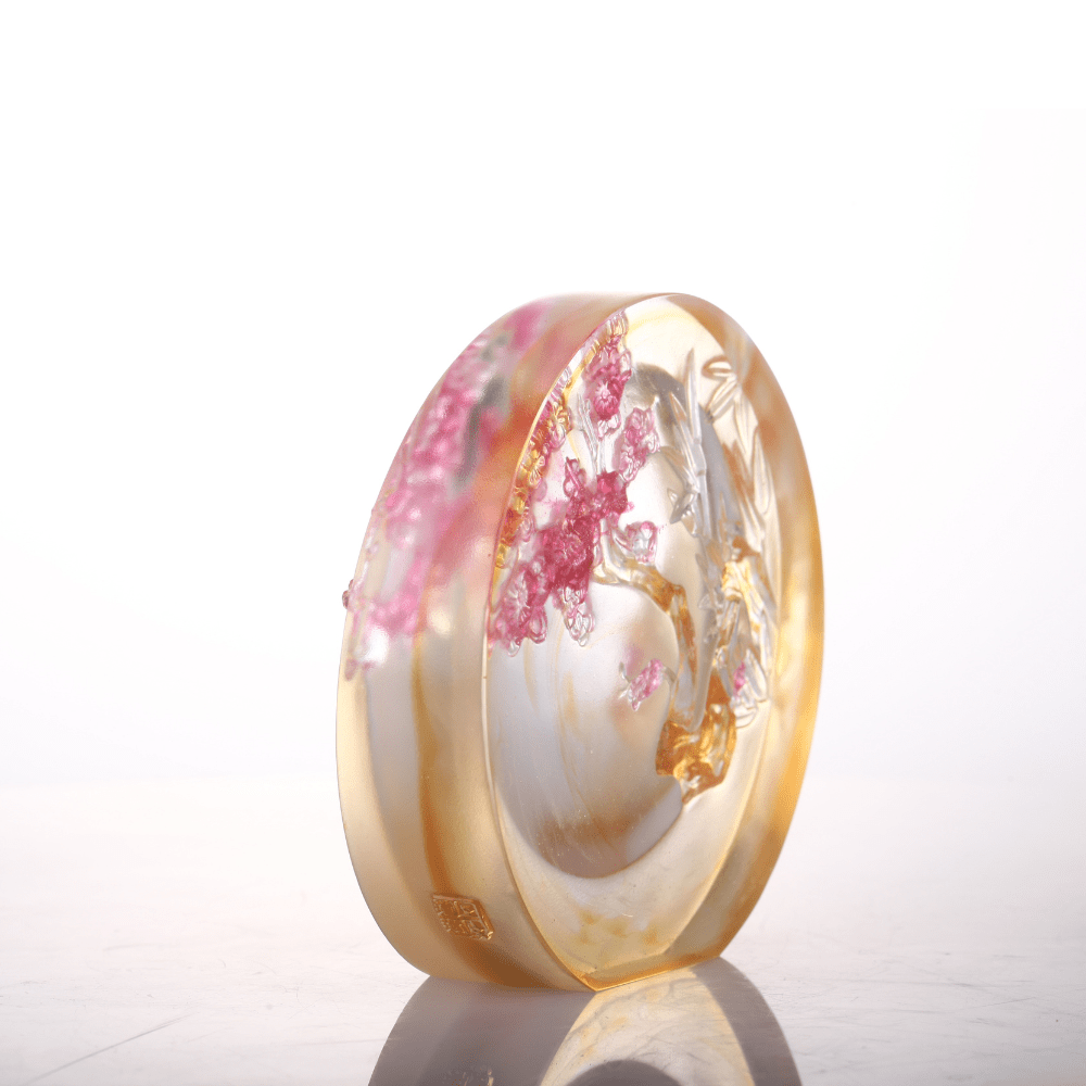 LIULI Crystal, Bamboo and Plum Blossom Sculpture, Tai Chi Series | The Rite of Spring