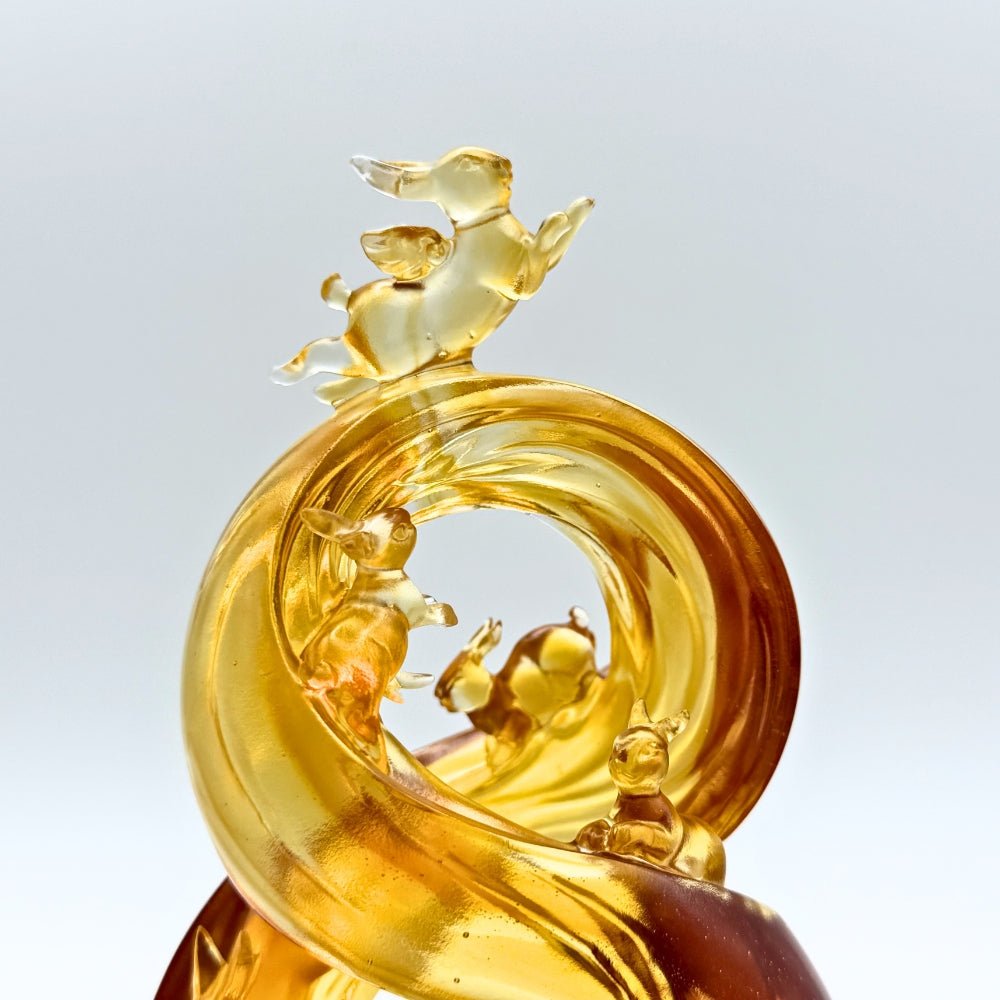 LIULI Crystal, Bunny and Rabbit, Lucky No. 8 | Ascending Road of Splendor