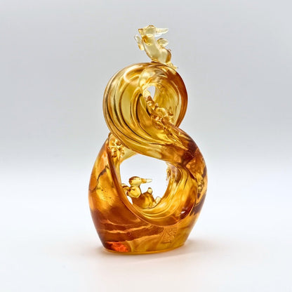LIULI Crystal, Bunny and Rabbit, Lucky No. 8 | Ascending Road of Splendor