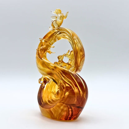 LIULI Crystal, Bunny and Rabbit, Lucky No. 8 | Ascending Road of Splendor