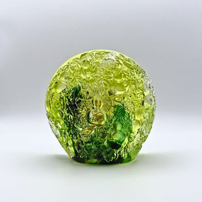 LIULI Crystal, Feng Shui, Gourd Hulu Sculpture | A Resplendent Union (24K Gilded)
