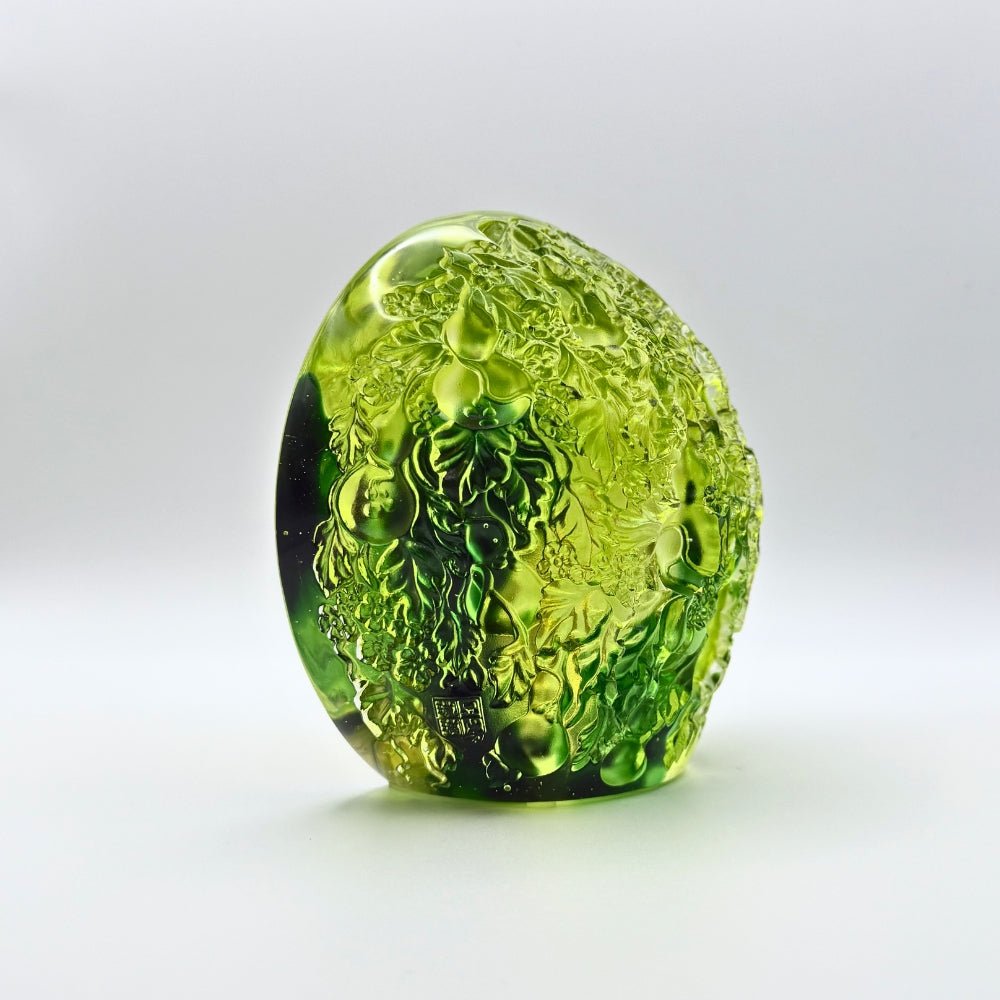 LIULI Crystal, Feng Shui, Gourd Hulu Sculpture | A Resplendent Union (24K Gilded)
