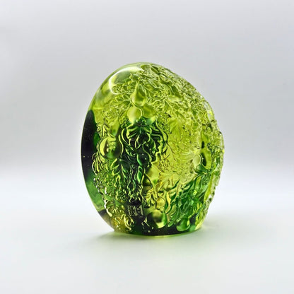 LIULI Crystal, Feng Shui, Gourd Hulu Sculpture | A Resplendent Union (24K Gilded)