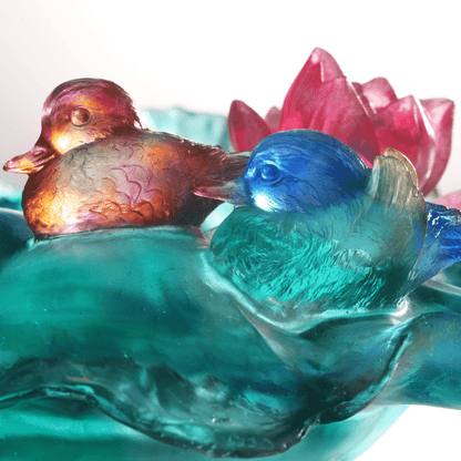 LIULI Crystal, Lotus Flower, Vase, Overflow of Beauty