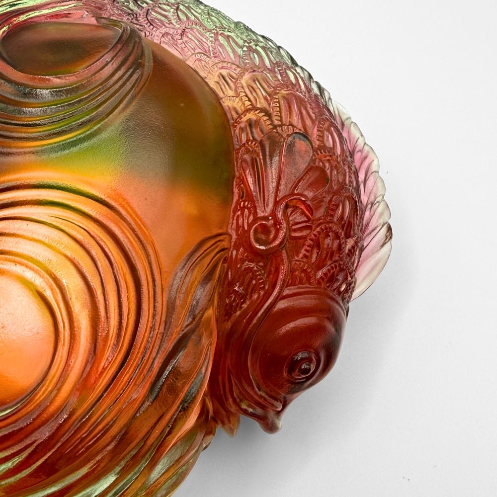 LIULI Crystal Paperweight, Fish Figurine | Rows of Joy