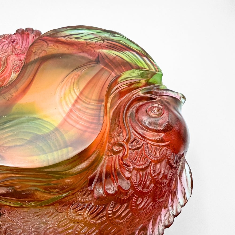 LIULI Crystal Paperweight, Fish Figurine | Rows of Joy