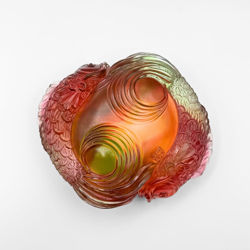 LIULI Crystal Paperweight, Fish Figurine | Rows of Joy
