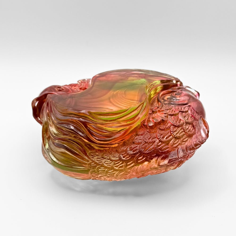 LIULI Crystal Paperweight, Fish Figurine | Rows of Joy