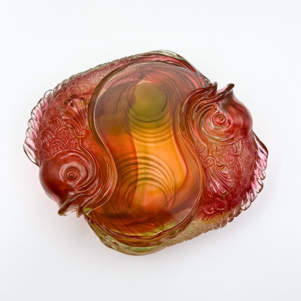 LIULI Crystal Paperweight, Fish Figurine | Rows of Joy