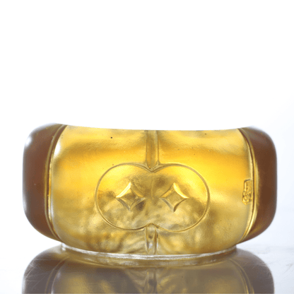 LIULI Crystal, Pumpkin and Lychee Sculpture | Auspiciousness in Gold