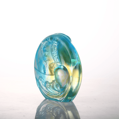 LIULI Crystal, Sailing boat, Ocean Wave and the Sun, Tai Chi Series | Smooth Sailing