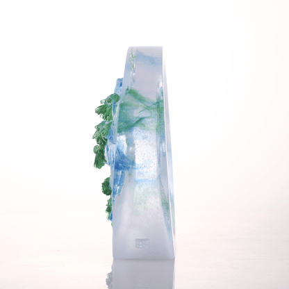 LIULI Crystal, Tai Chi Series | Pine and Stone - Evergreen, Ever New