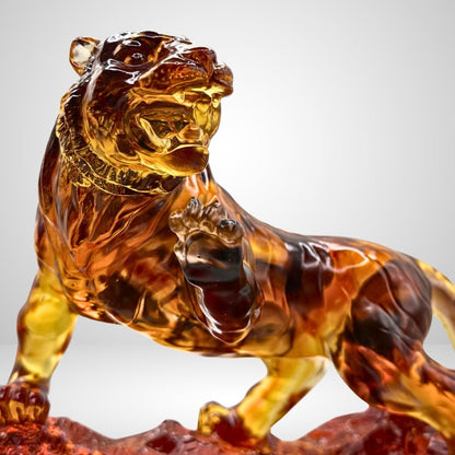 LIULI Crystal, Tiger Sculpture | Eight Thousand Miles