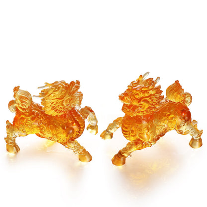 LIULI Mythical Creature Qilin, Benevolent Fortune