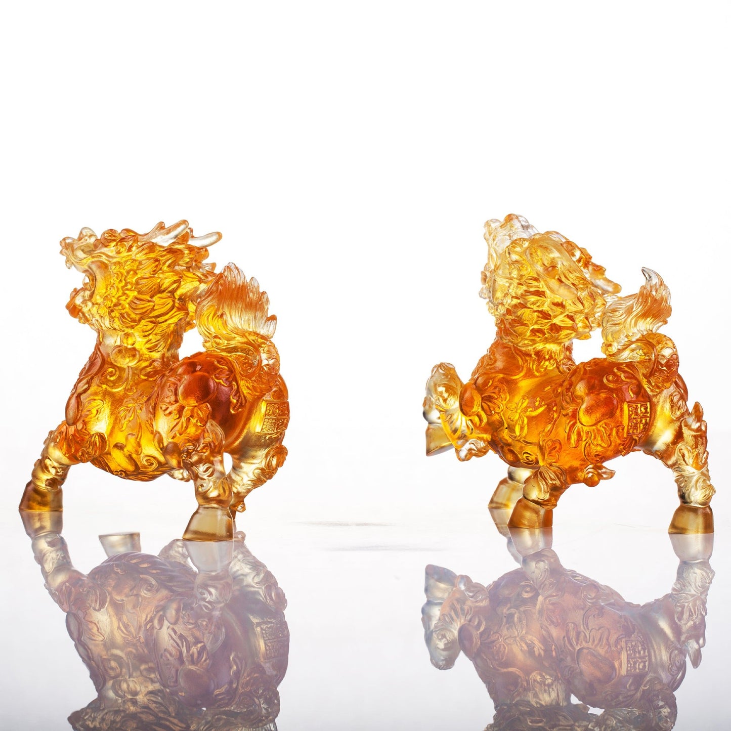 LIULI Mythical Creature Qilin, Benevolent Fortune