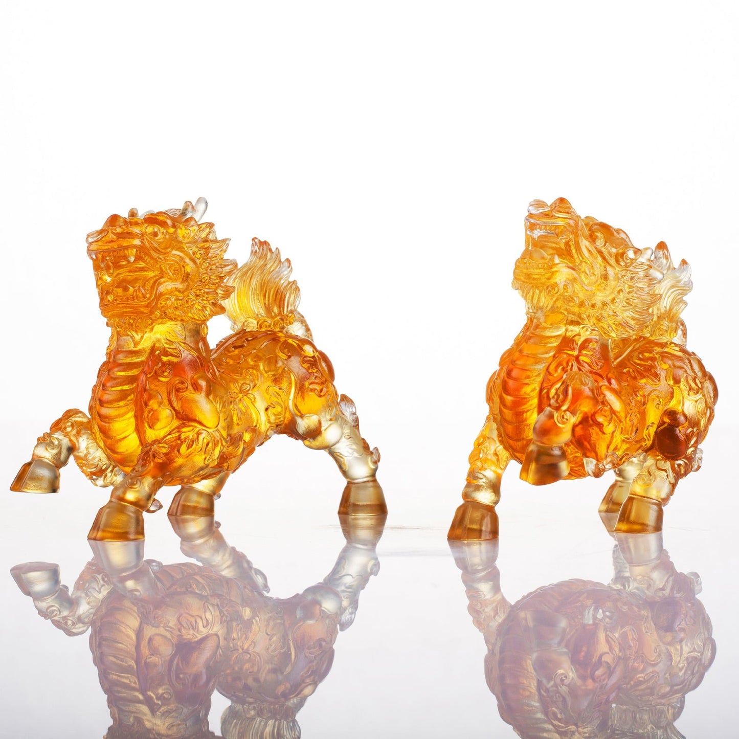 LIULI Mythical Creature Qilin, Benevolent Fortune