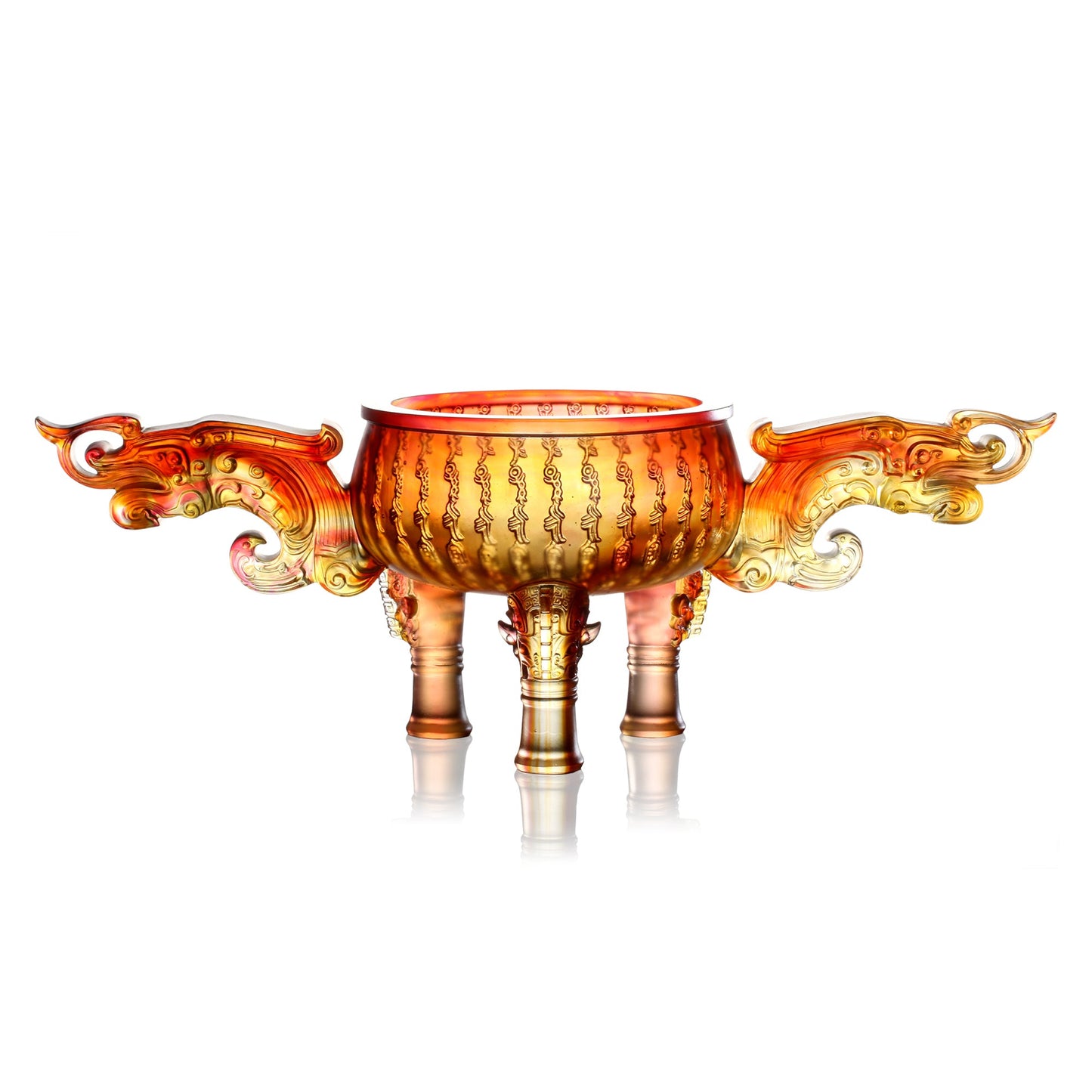 Magnanimous Dragon Ding (Thrive) - Dragon Vessel, Chinese Ding Figurine