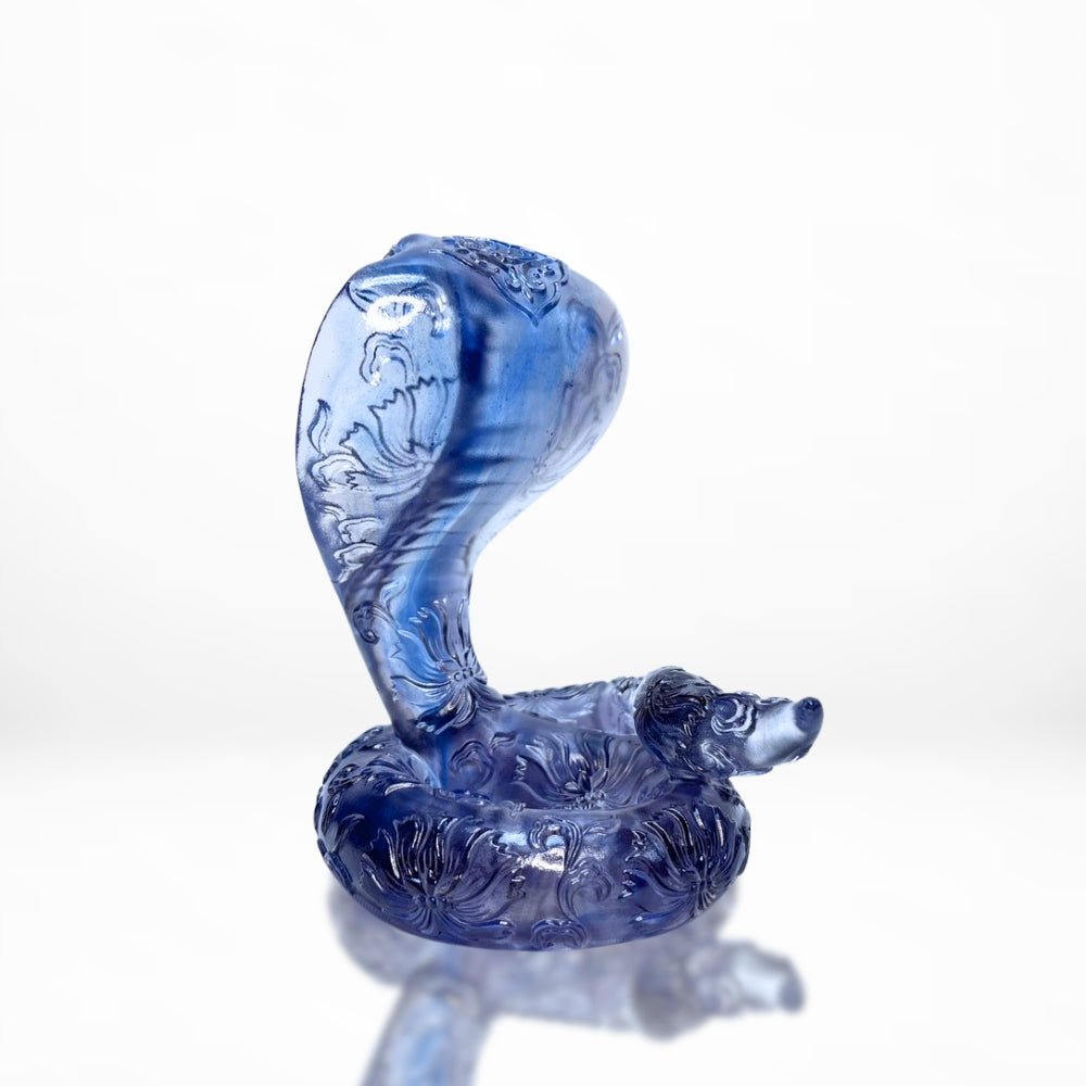 LIULI Crystal, Cobra Snake Sculpture | Opulence Invites Sun and Moon