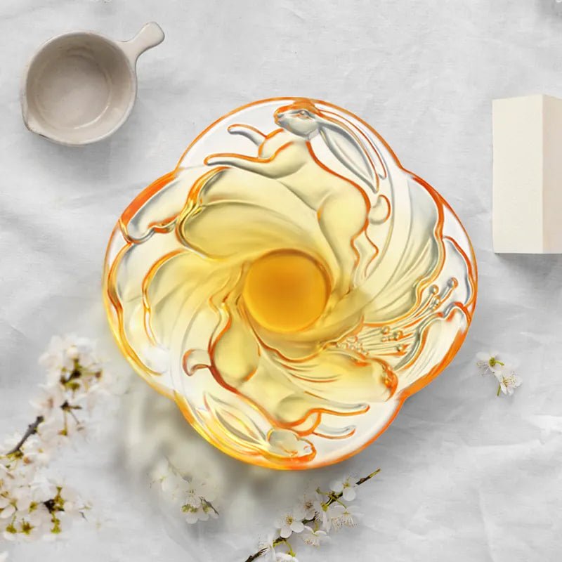 Ruyi Rabbit Dish, LIULI LIVING Tableware, Amber