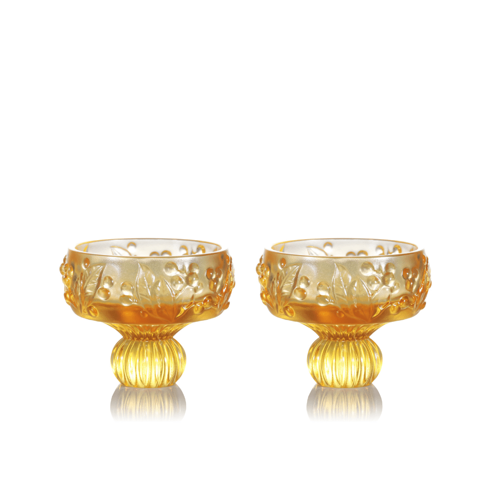 Sake Glass, Shot Glass - Always the Right Time- Loquat (set of 2)