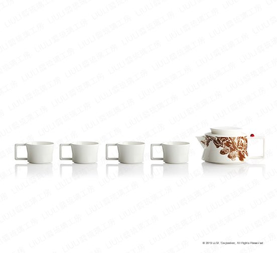 Tableware, Tea Set, Bone China, A Leisurely Drop of Red