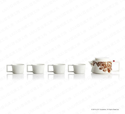 Tableware, Tea Set, Bone China, A Leisurely Drop of Red