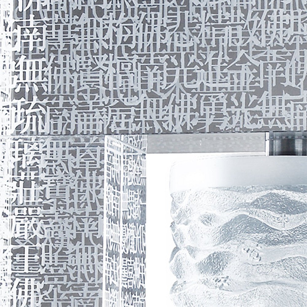 11.02"H Crystal Prayer Wheel, The Six-Character Great Bright Mantra on LIULI Prayer Wheel, Recital of Peace - LIULI Crystal Art