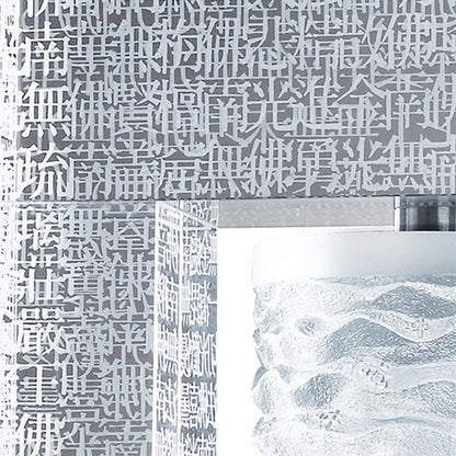 11.02"H Crystal Prayer Wheel, The Six-Character Great Bright Mantra on LIULI Prayer Wheel, Recital of Peace - LIULI Crystal Art