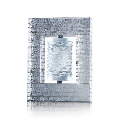 11.02"H Crystal Prayer Wheel, The Six-Character Great Bright Mantra on LIULI Prayer Wheel, Recital of Peace - LIULI Crystal Art