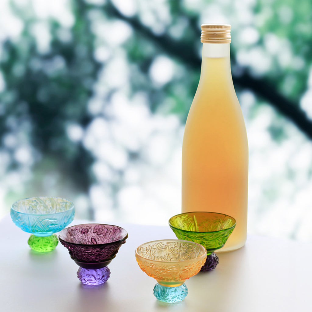 A Drink To Virtue (Set of 4), Sake Glass, Shot Glass (4 Designs) - LIULI Crystal Art