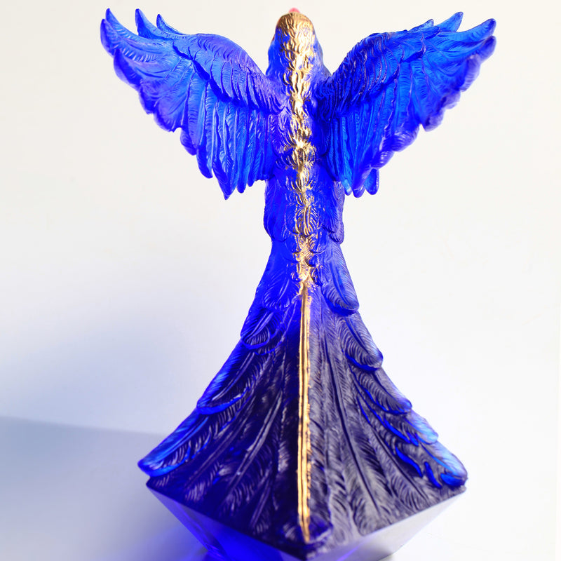 Aligned with the Light, I am the Prize, Blue Magpie Bird Figurine