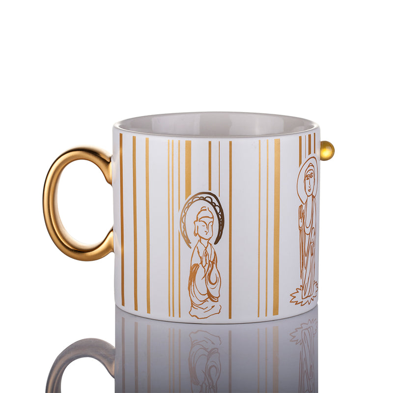 Bone China Tableware, Zen, Freedom Mug (Set of 2) - LIULI Crystal Art