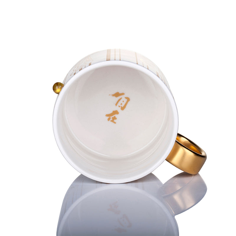 Bone China Tableware, Zen, Freedom Mug (Set of 2) - LIULI Crystal Art