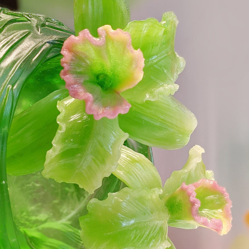 Crystal Flower, Orchid, Gentle Water, Spring Orchid - LIULI Crystal Art